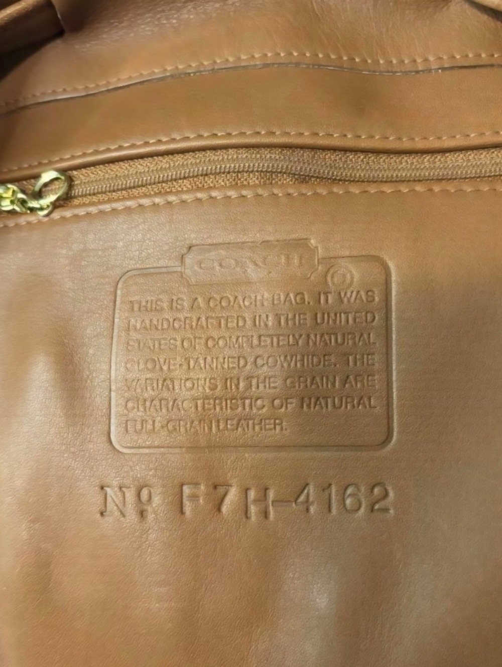 Coach Vintage 4162 Belted British Tan Leather Slingpack Backpack Bag - Picture 7 of 8